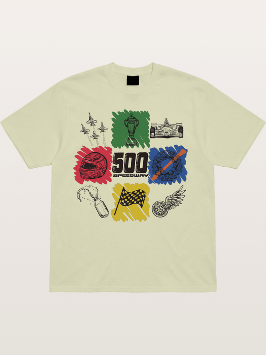 Indy 500 Sketch Cotton T-shirt