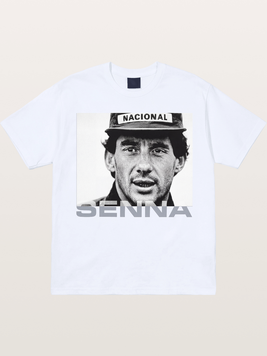 Ayrton Senna Black White Portrait Gildan T-shirt