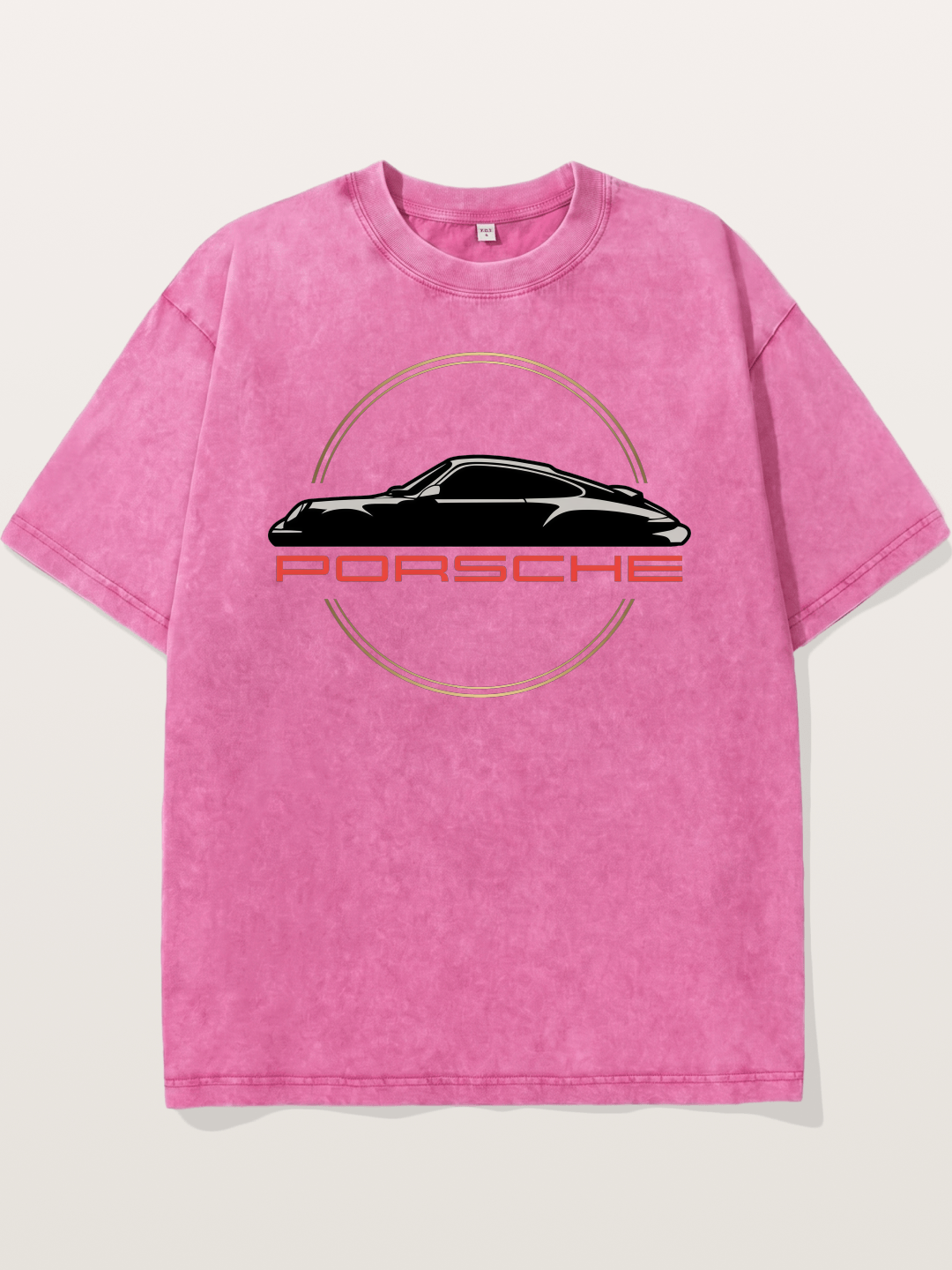 Porsche Silhouette Logo Art Washed T-shirt