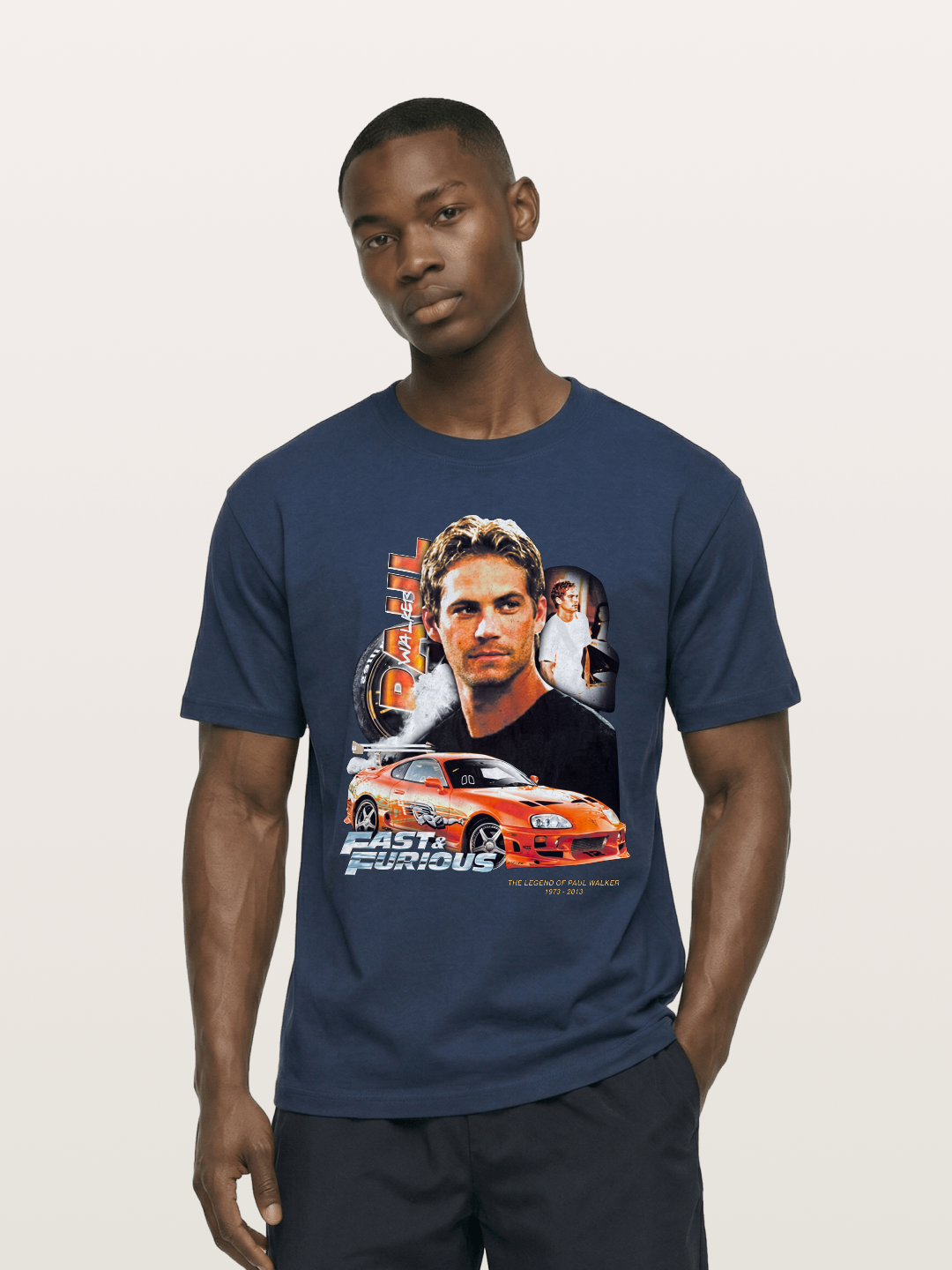 Orange Supra Fast & Furious Cotton T-shirt
