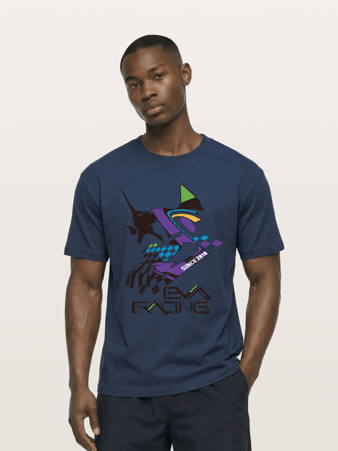 Eva Racing Checkered Flag Cotton T-shirt