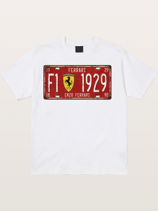 license plate Cotton T-shirt