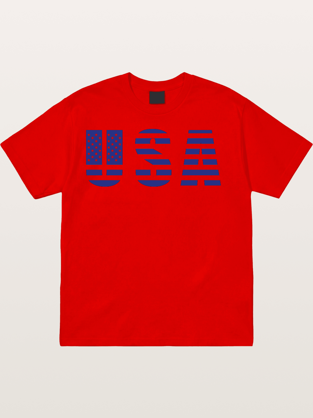 Blue Tone USA American Flag Cotton T-shirt