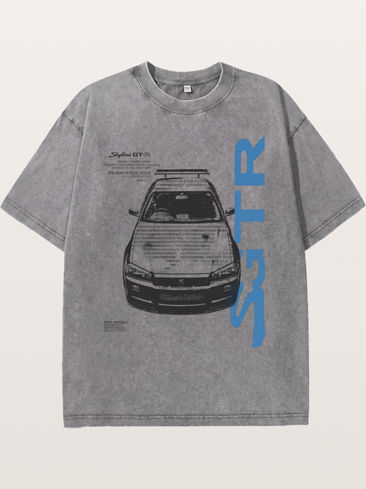 GT-R Sketch Washed T-shirt