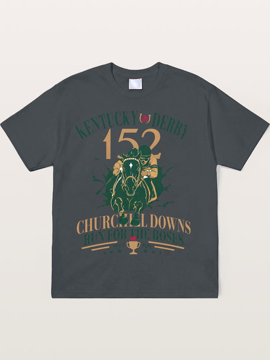 152nd Kentucky Derby Vintage Print Soft-Stay T-shirt