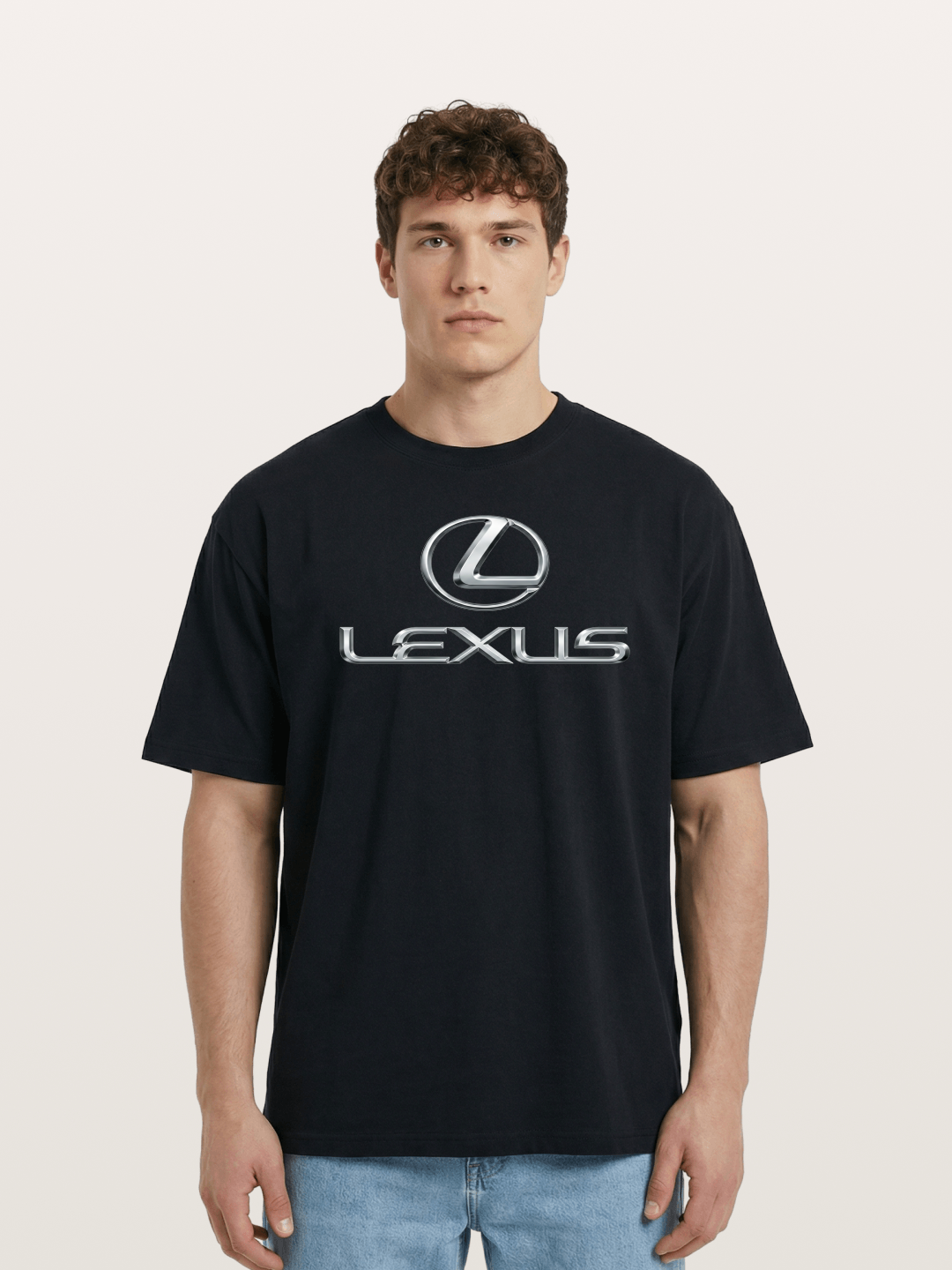 Lexus Silver Logo Badge Cotton T-shirt