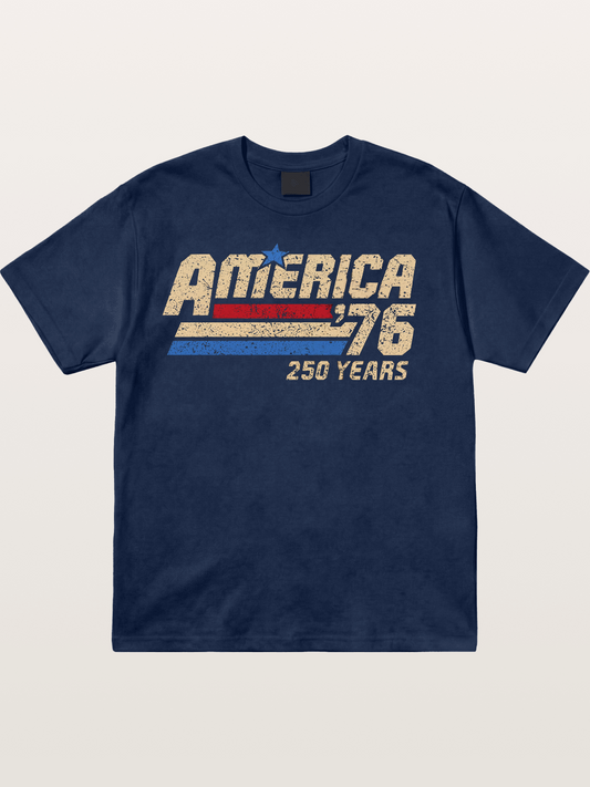 Vintage America '76 250 Years Cotton T-shirt