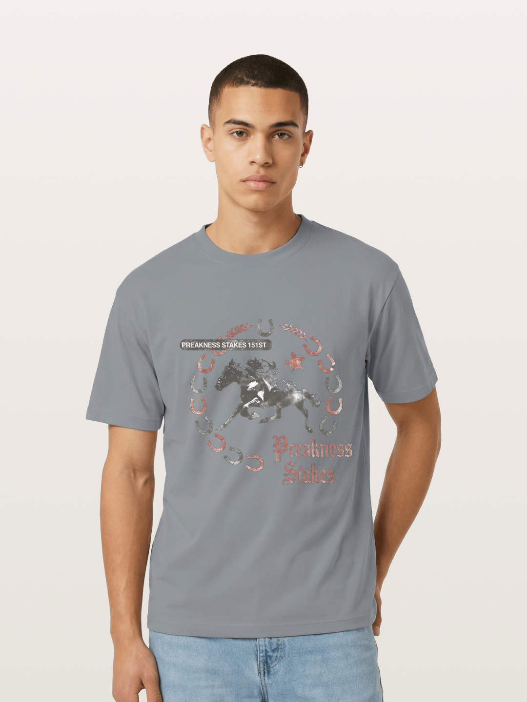 Preakness Stakes Horseshoe Art Gildan T-shirt