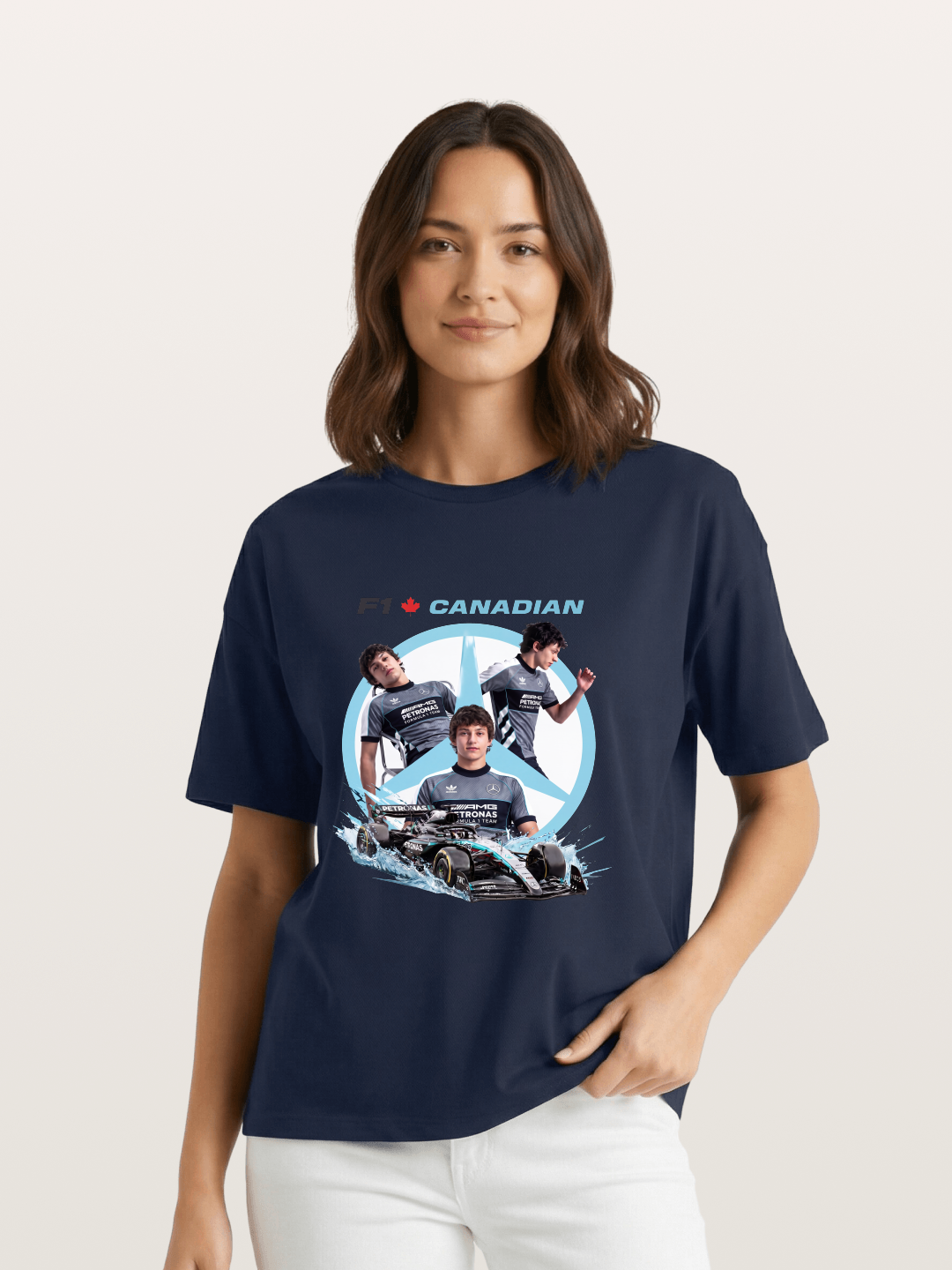 Canadian F1 Mercedes Racing Poster Gildan T-shirt
