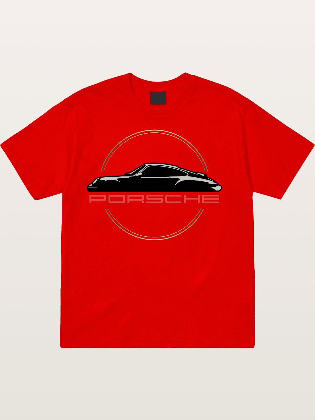 Porsche Silhouette Logo Art Cotton T-shirt