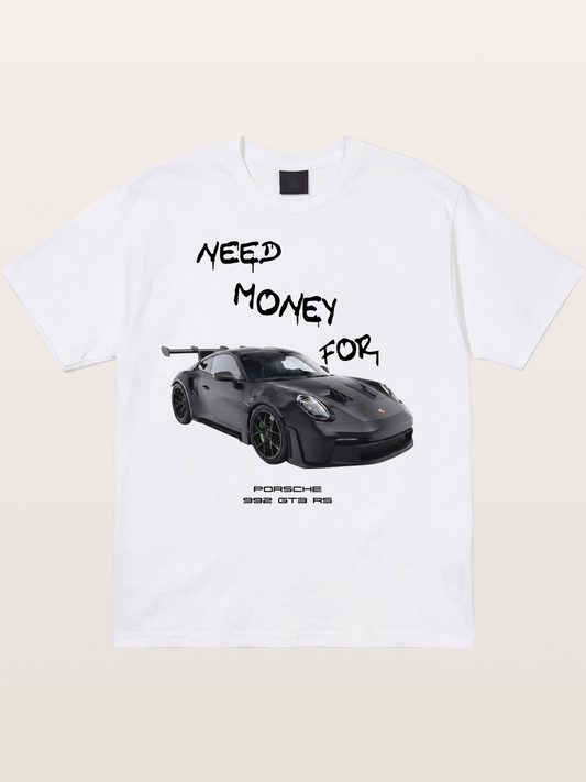 Porsche 992 GT3 RS Need Money Cotton T-shirt....