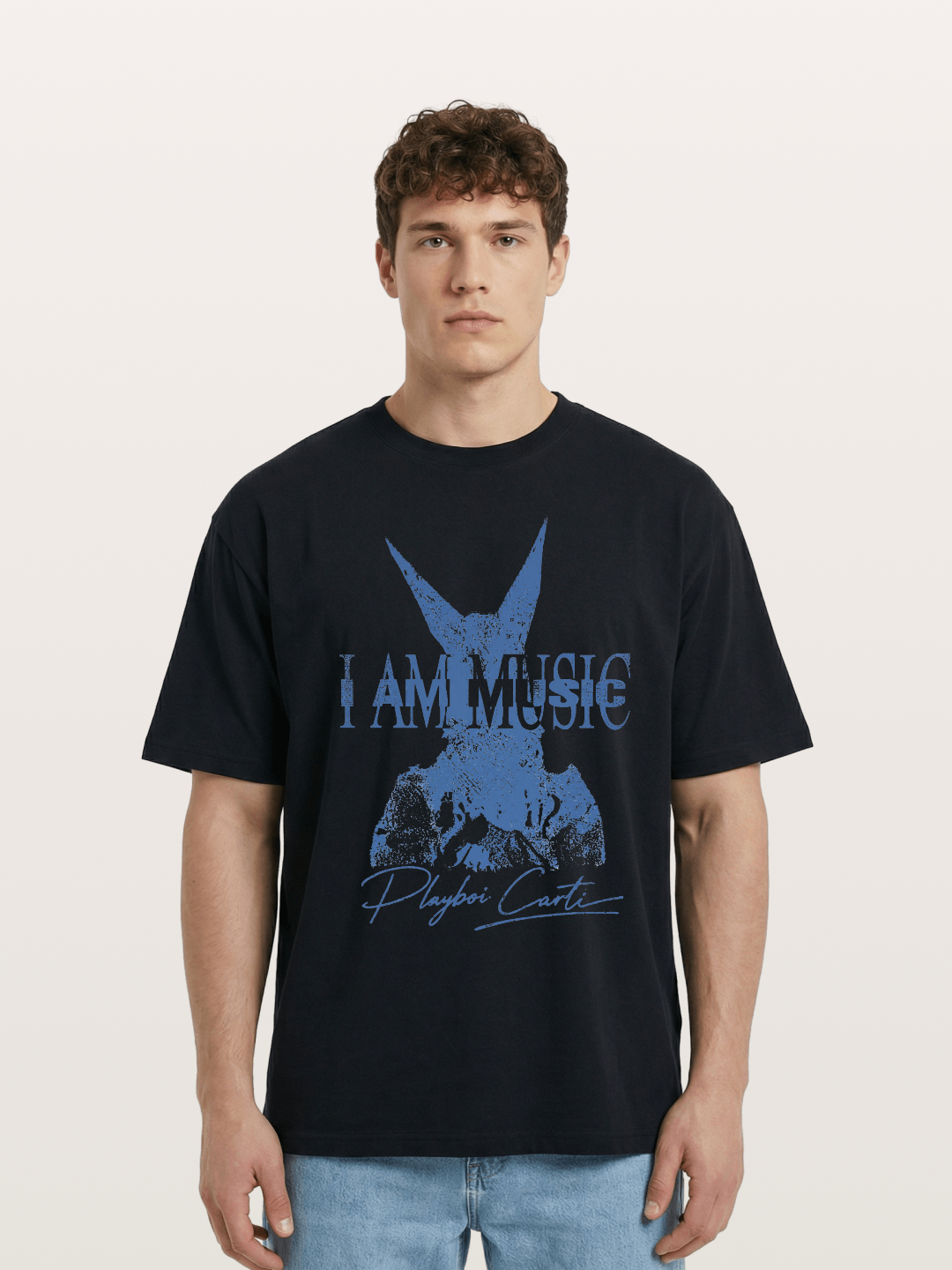 Playboi Carti I Am Music Print Cotton T-shirt