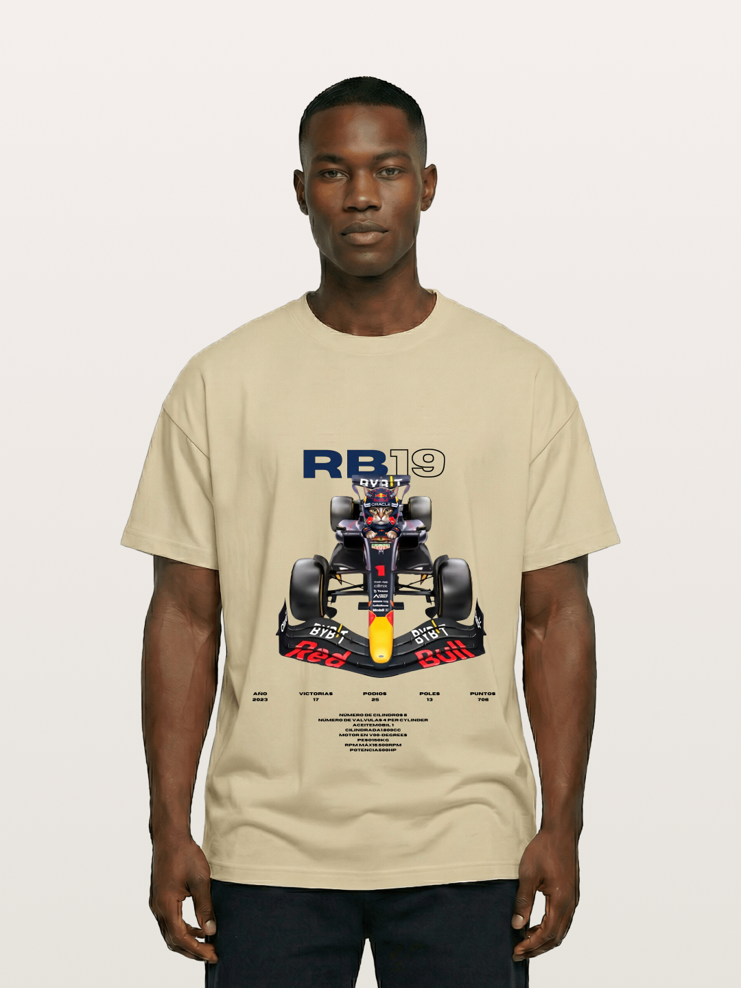 Cat Driving Red Bull F1 Gildan T-shirt