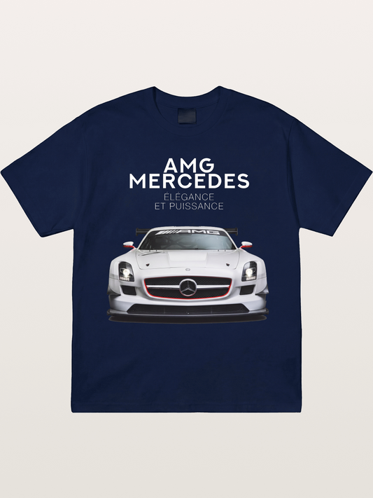 Mercedes AMG SLS White Race Car Gildan T-shirt