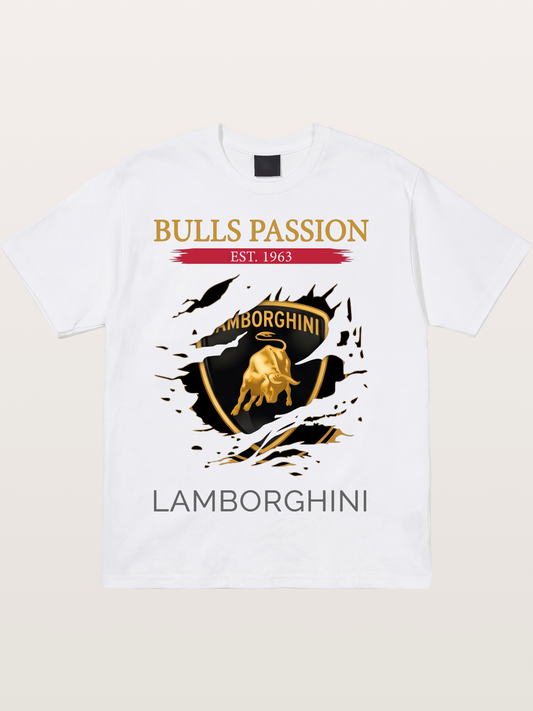 Lamborghini 1963 Tear Logo Cotton T-shirt