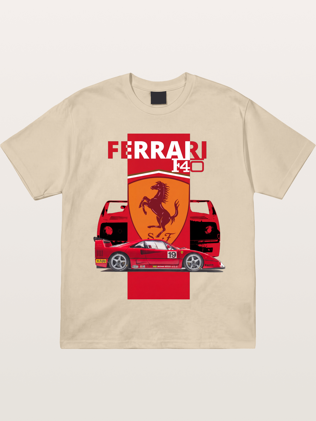 Ferrari F40 Race Car Double View Gildan T-shirt