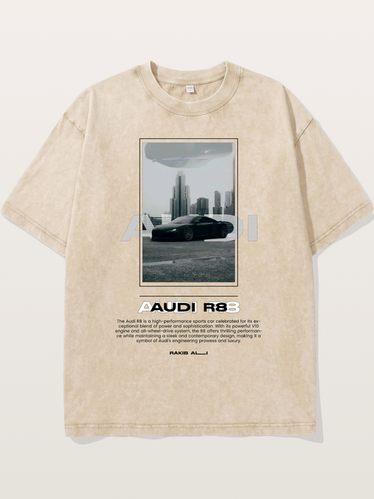 Audi R8 City Night Graphic Washed T-shirt