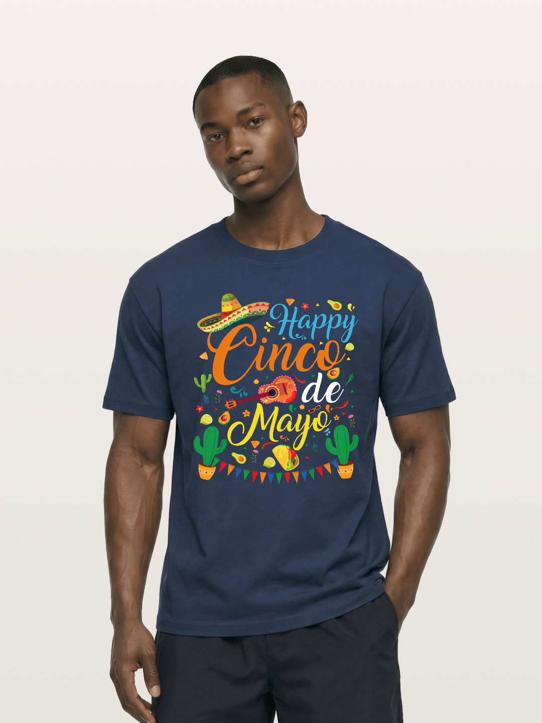 Cinco de Mayo Colorful Festival Design Cotton T-shirt