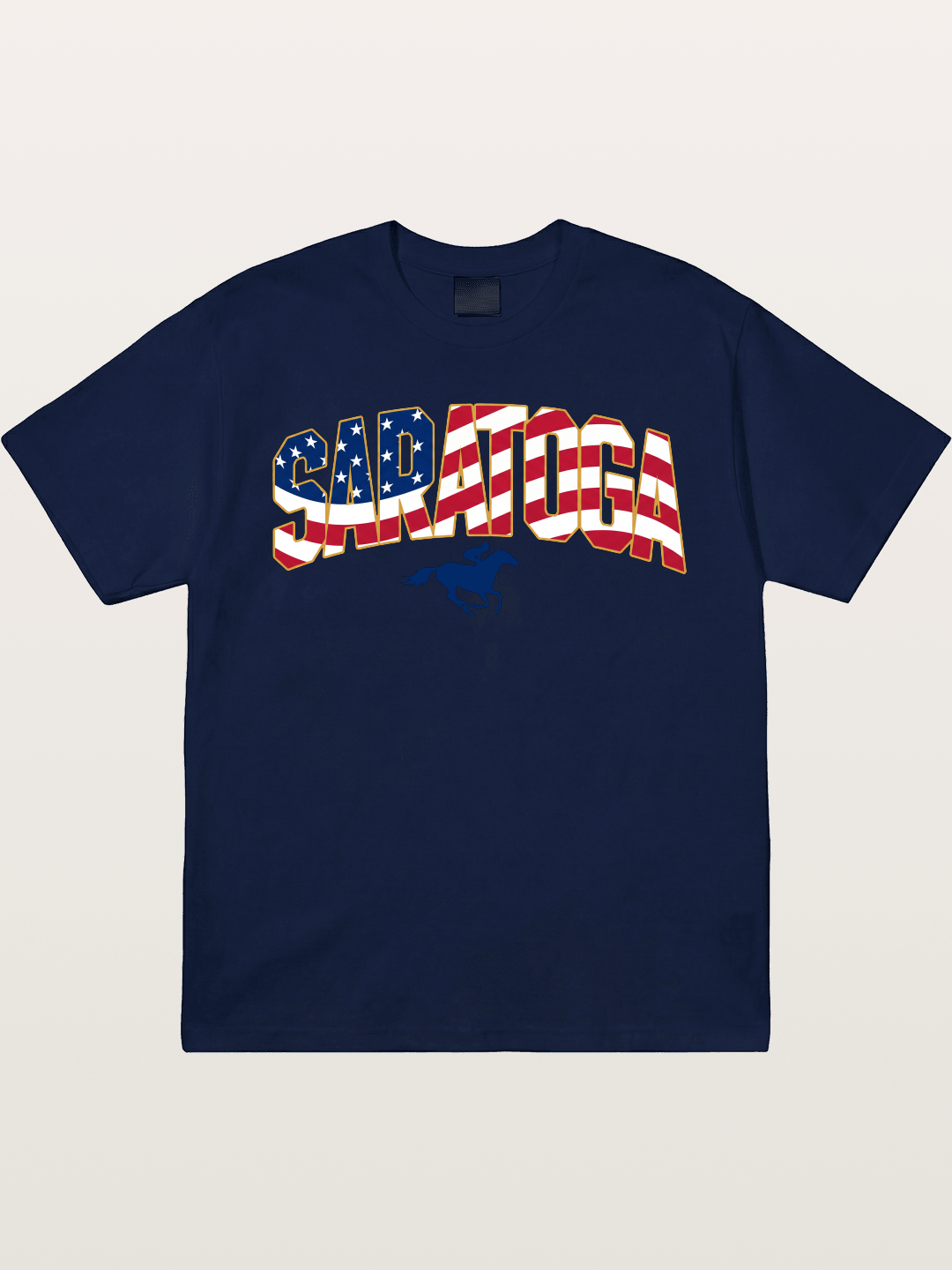 Saratoga Horse Racing American Colors Gildan T-shirt