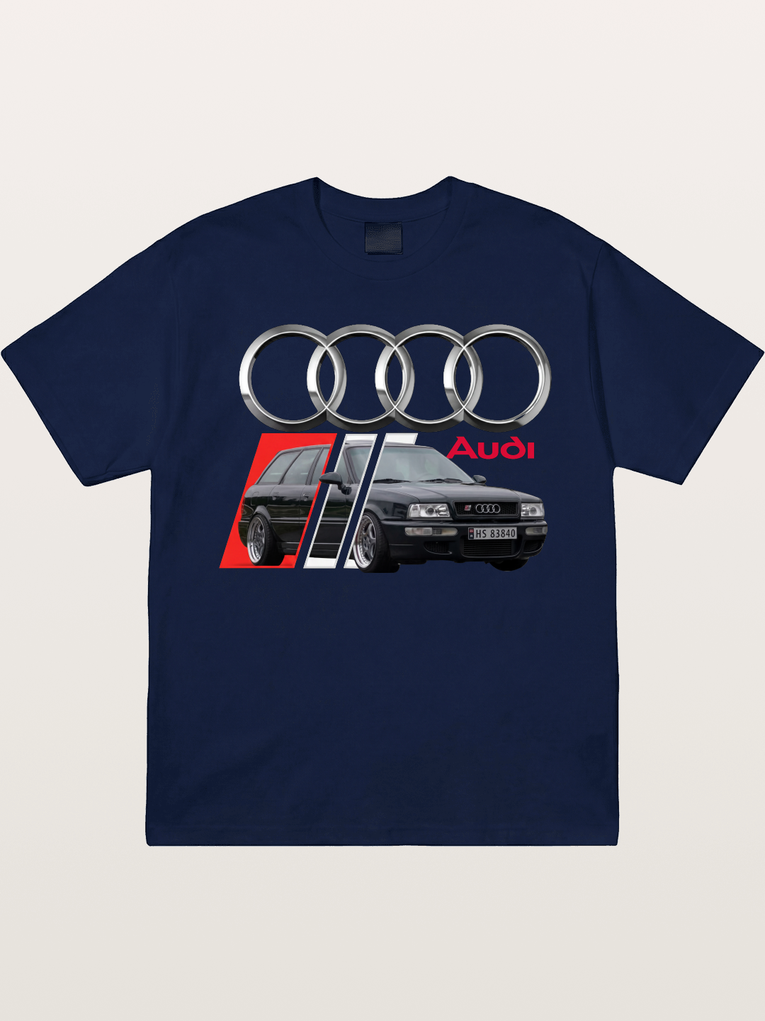 Audi Classic Car With Four Rings Gildan T-shirt