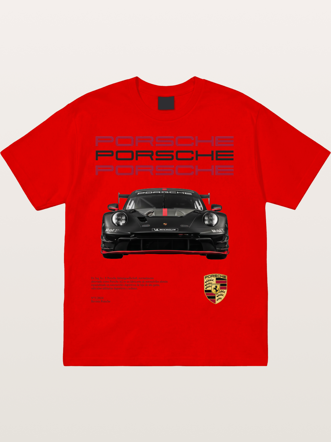 911 Race Car Bold Typography Cotton T-shirt