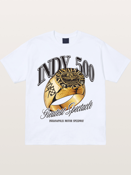 Indy 500 Gold Championship Ring Gildan T-shirt