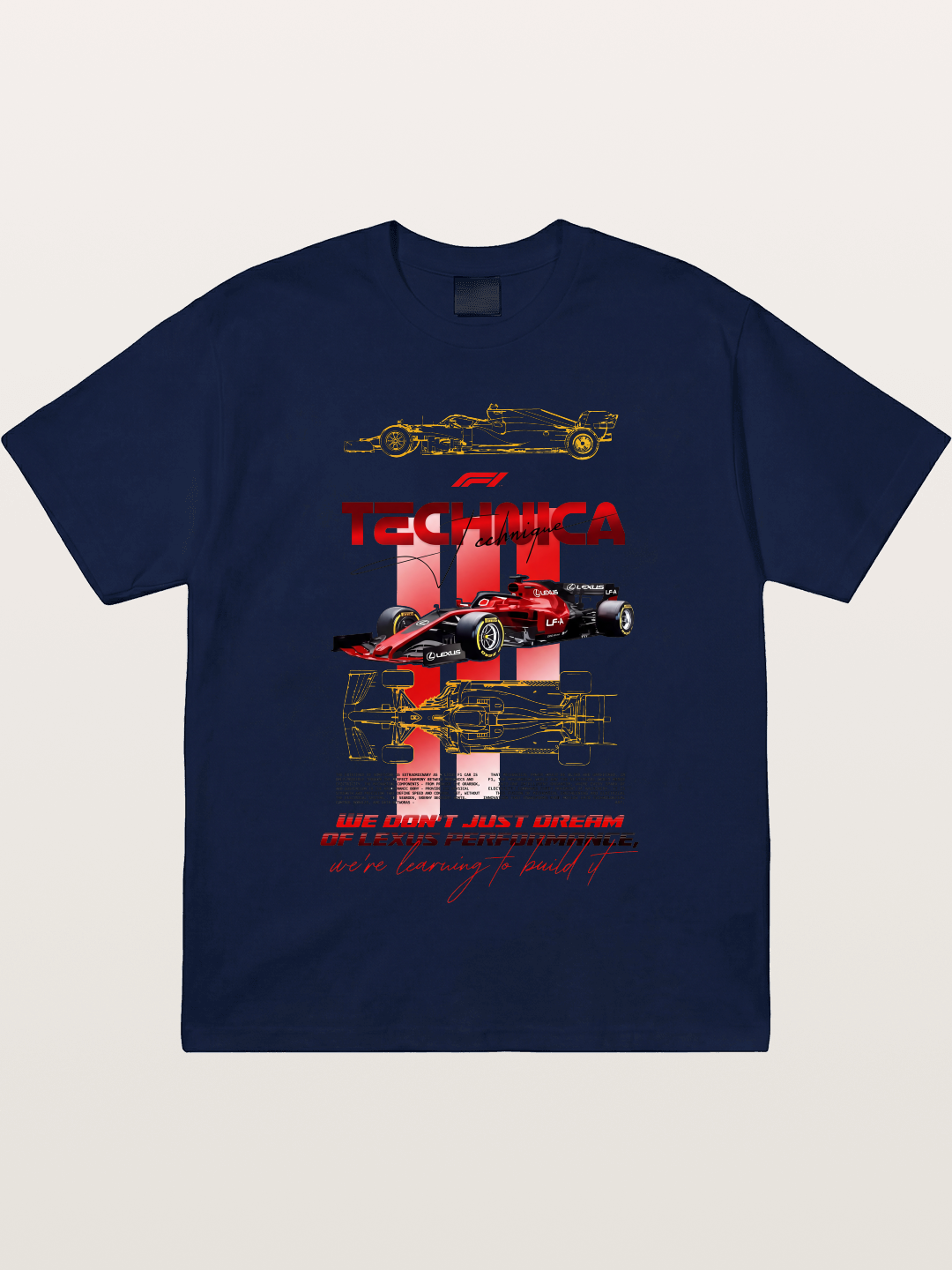 Red F1 Lexus Tech Racing Card Gildan T-shirt