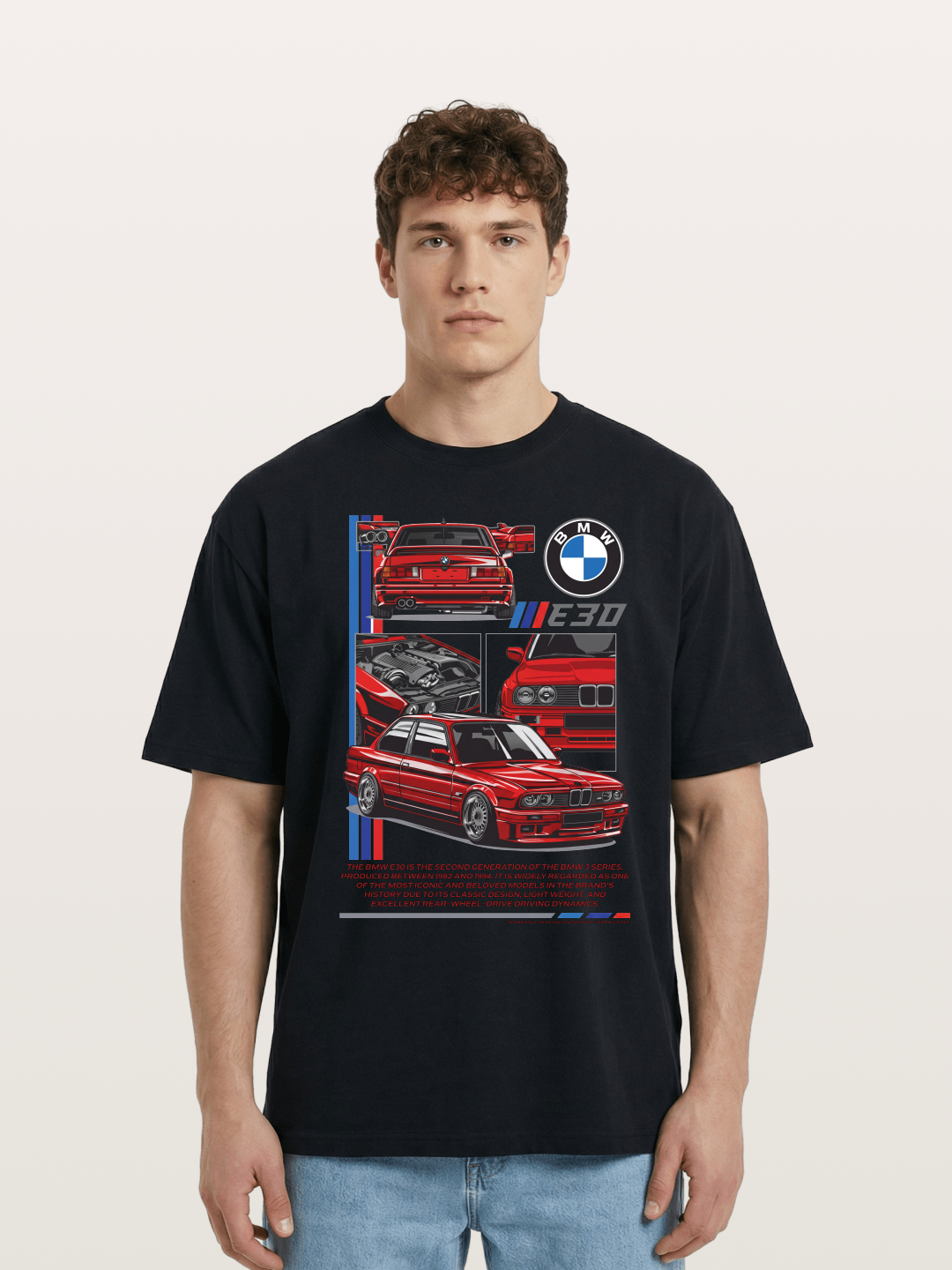 BMW E30 Multi Angle Collage Cotton T-shirt