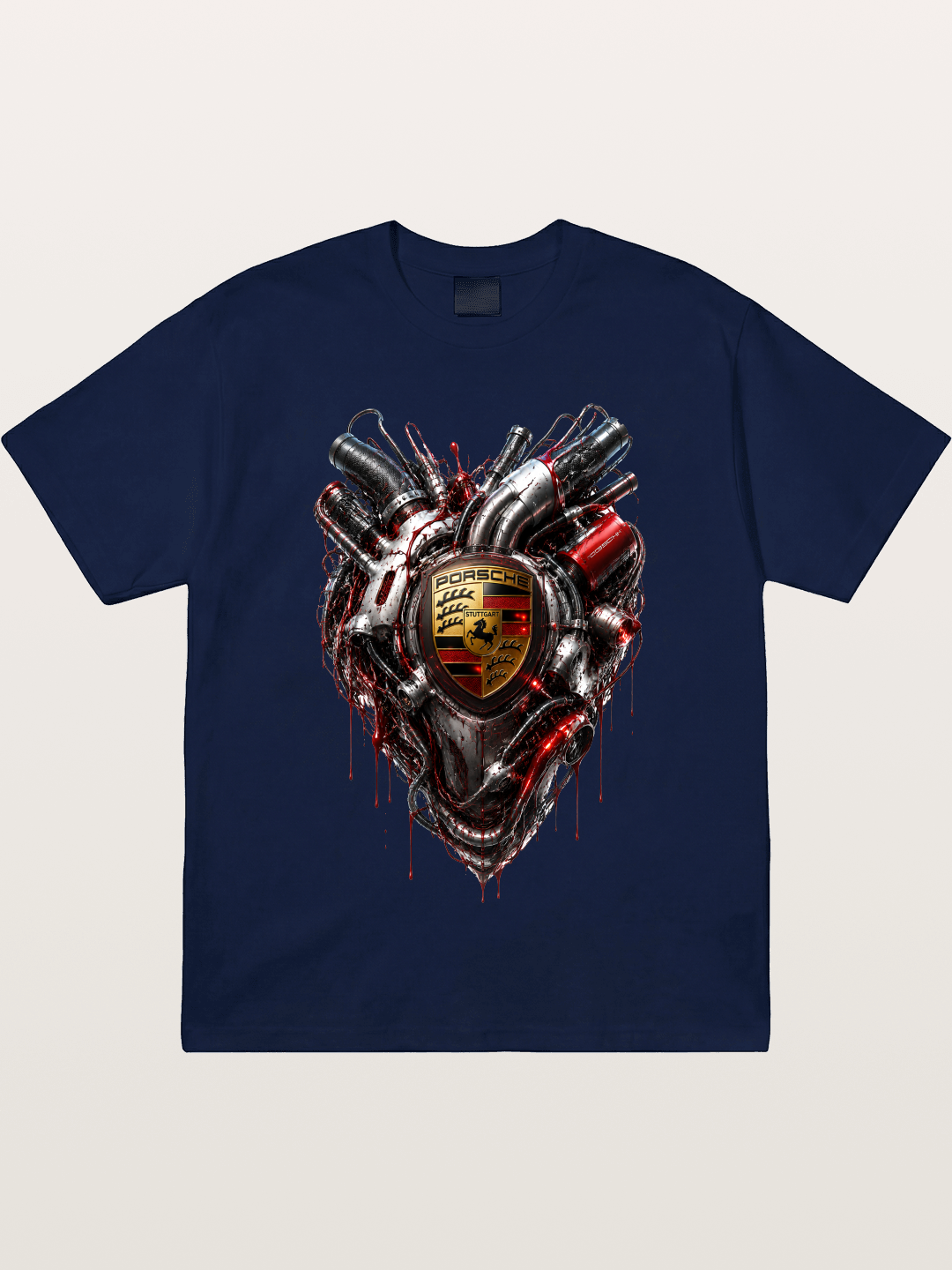 Porsche Mechanical Heart Art Gildan T-shirt