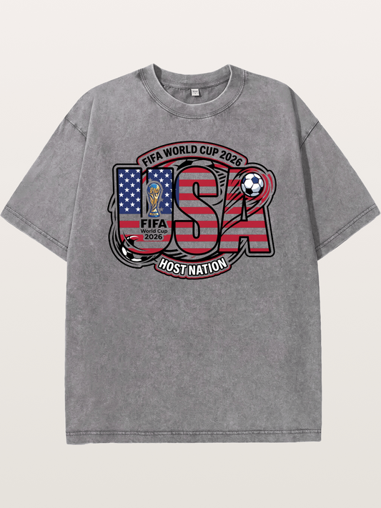 USA 2026 World Cup Typography Washed T-shirt