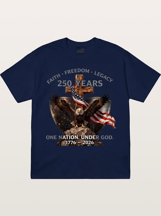 American Eagle Cross Faith Freedom Gildan T-shirt