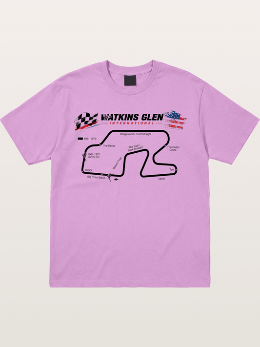 Watkins Glen Road Course Map Art Gildan T-shirt