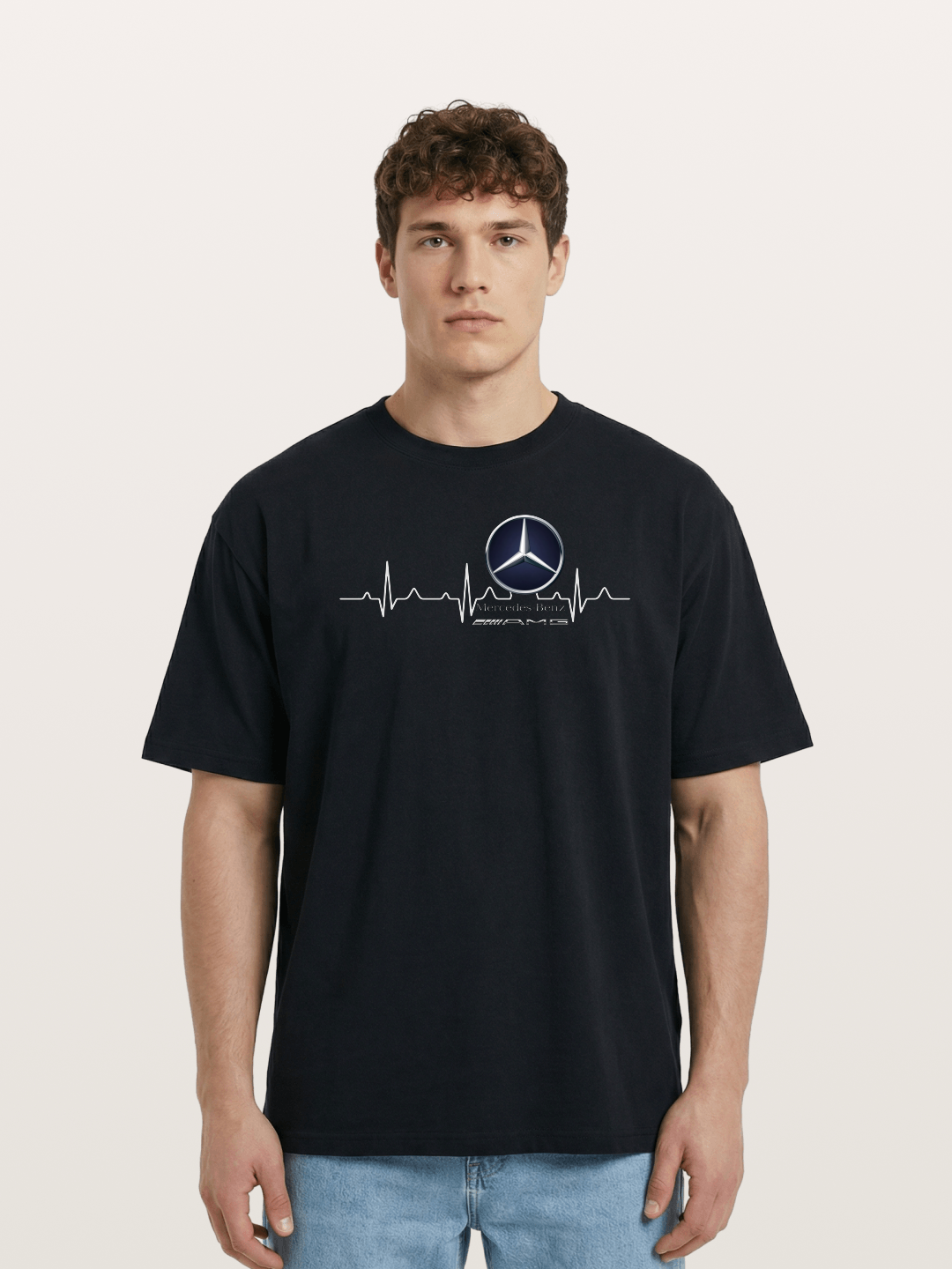 Mercedes Heartbeat Line Cotton T-shirt