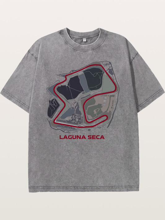 Laguna Seca Corkscrew Track Washed T-shirt