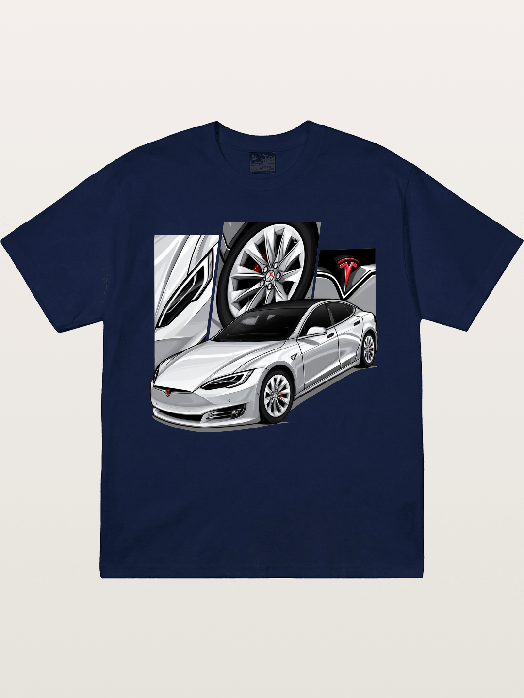 Tesla Model 3 Artwork Gildan T-shirt