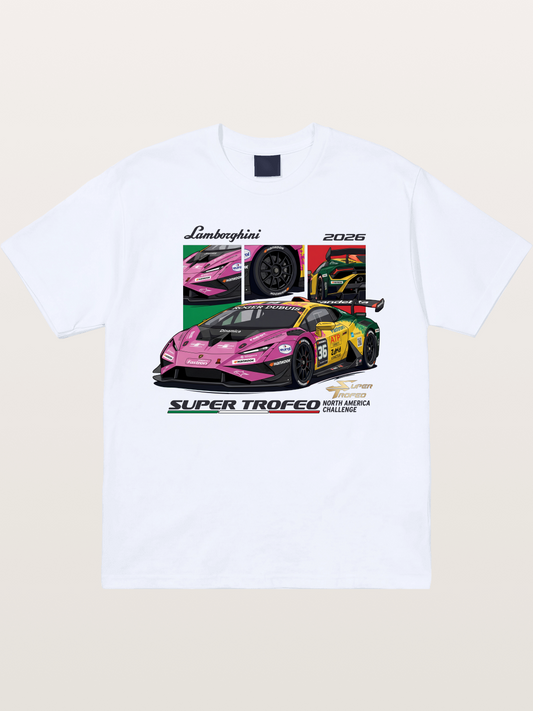 Lamborghini Huracan Pink Yellow Livery Gildan T-shirt