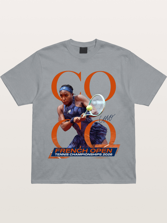 Coco Gauff French Open Portrait Gildan T-shirt