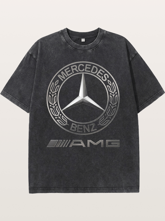 Benz AMG Emblem Art Washed T-shirt