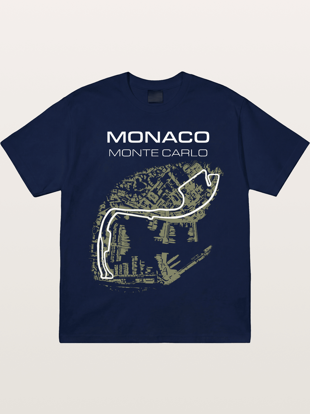 Monaco Grand Prix Vintage City Circuit Map Gildan T-shirt