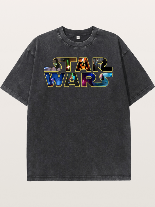 Star Wars Classic Logo Movie Washed T-shirt
