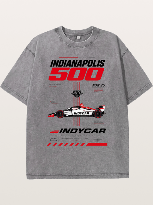 IndyCar Indianapolis 500 Poster Washed T-shirt