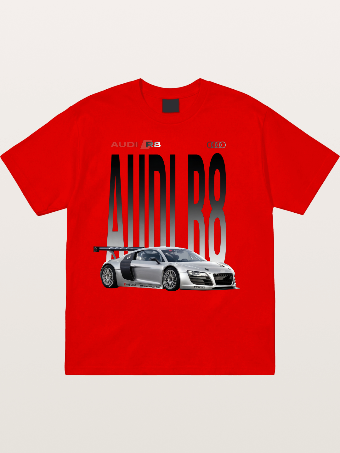 Silver Audi R8 GT3 Front Side View Cotton T-shirt
