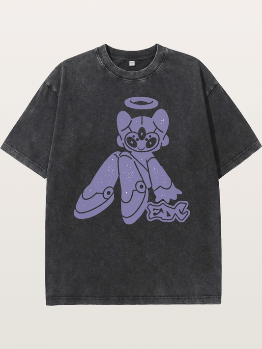 Angel Bear EDC Festival Art Washed T-shirt