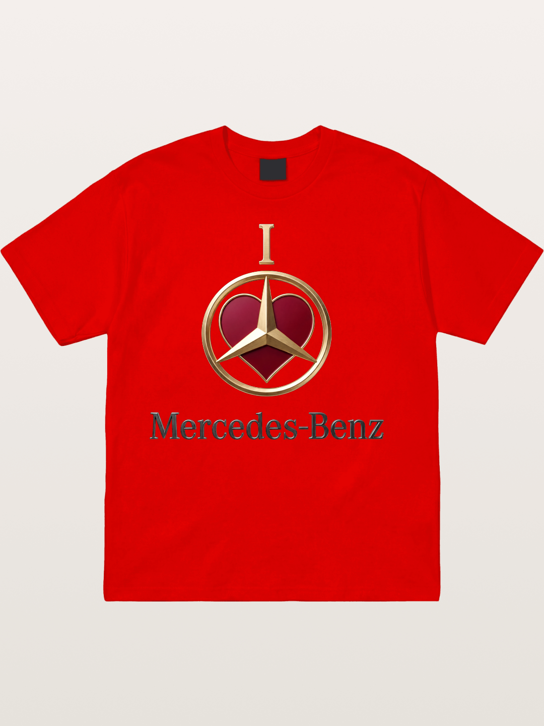Mercedes Love Logo Art Cotton T-shirt