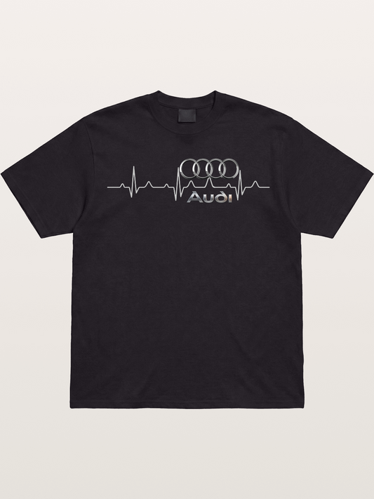Audi Heartbeat Four Rings Gildan T-shirt