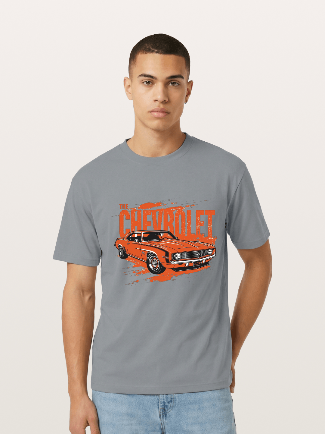 Orange Classic American Car Gildan T-shirt