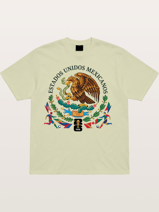 Mexican Eagle World Cup Art Cotton T-shirt