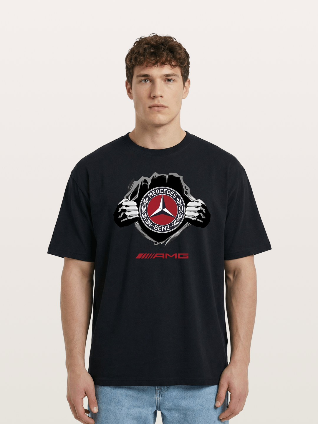 Benz Star Tear Graphic Cotton T-shirt