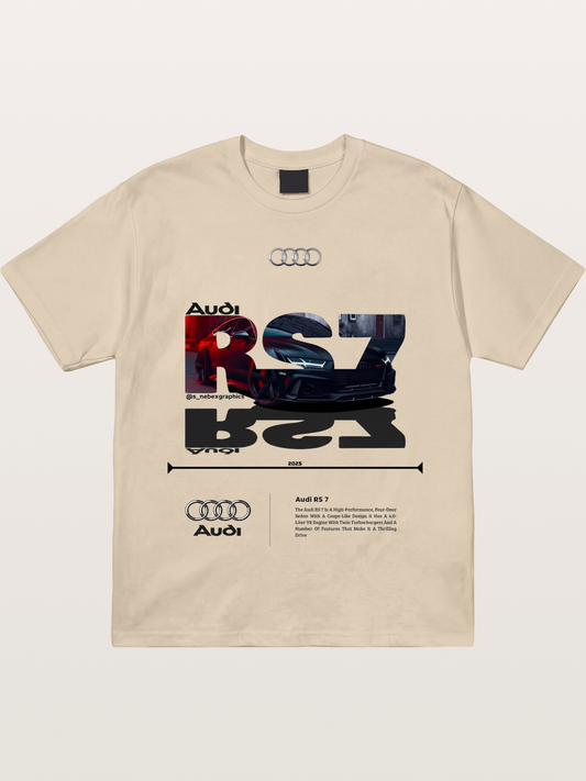 Audi RS7 Typography Collage Gildan T-shirt