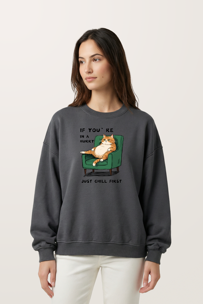 Laid-back Kitty Sweatshirts